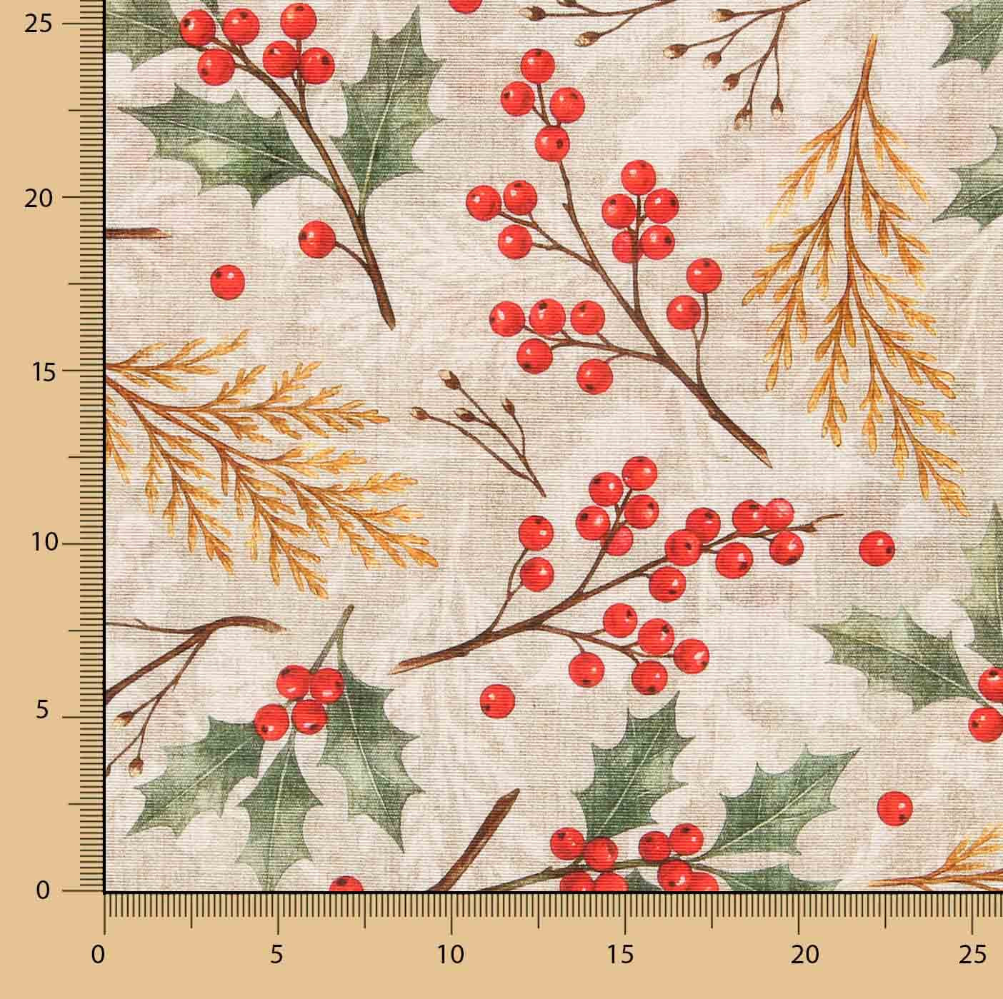 Bedrucktes Canvas mit Weihnachtsmuster - Ribes y Casals