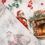 Bedrucktes Canvas mit Weihnachtsmann und Kamin - Ribes y Casals