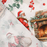 Bedrucktes Canvas mit Weihnachtsmann und Kamin - Ribes y Casals