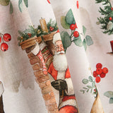 Bedrucktes Canvas mit Weihnachtsmann und Kamin - Ribes y Casals