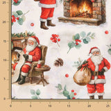 Bedrucktes Canvas mit Weihnachtsmann und Kamin - Ribes y Casals