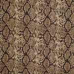 Beidseitig bedruckter Viskosestoff mit braunem Schlangenmuster-Animalprint - Ribes y Casals