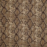 Beidseitig bedruckter Viskosestoff mit braunem Schlangenmuster-Animalprint - Ribes y Casals