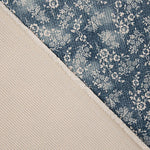 Cordstoff mit Vintage-Blumenmuster in Blau - Ribes y Casals