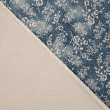 Cordstoff mit Vintage-Blumenmuster in Blau - Ribes y Casals