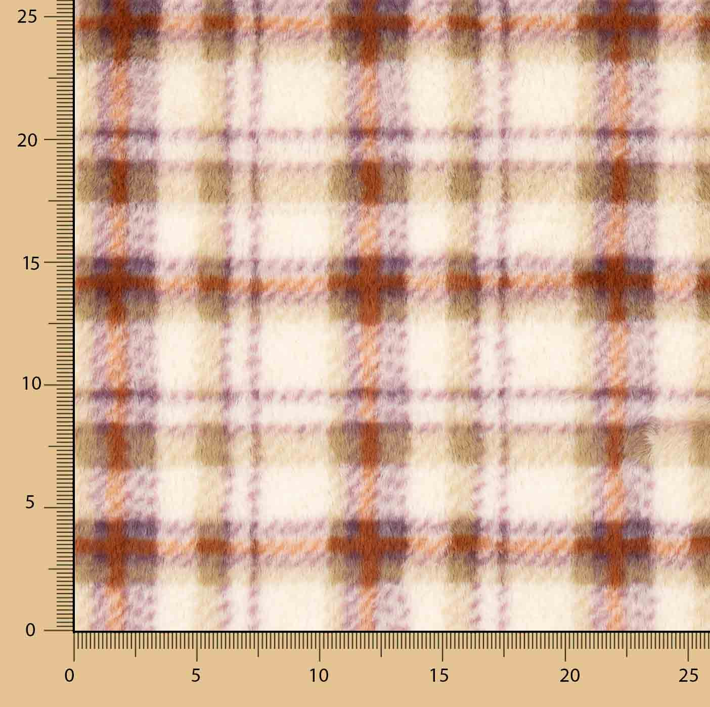 Coralina bedruckt mit Tartan in Erdtönen - Ribes y Casals