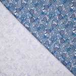 Bedruckte Popeline mit Paisleymuster in Blau - Ribes y Casals