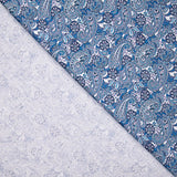 Bedruckte Popeline mit Paisleymuster in Blau - Ribes y Casals
