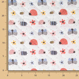 Steppstoff-Kissen, klein, Garten- und Vichy-Karo-Muster, rosa - Ribes y Casals