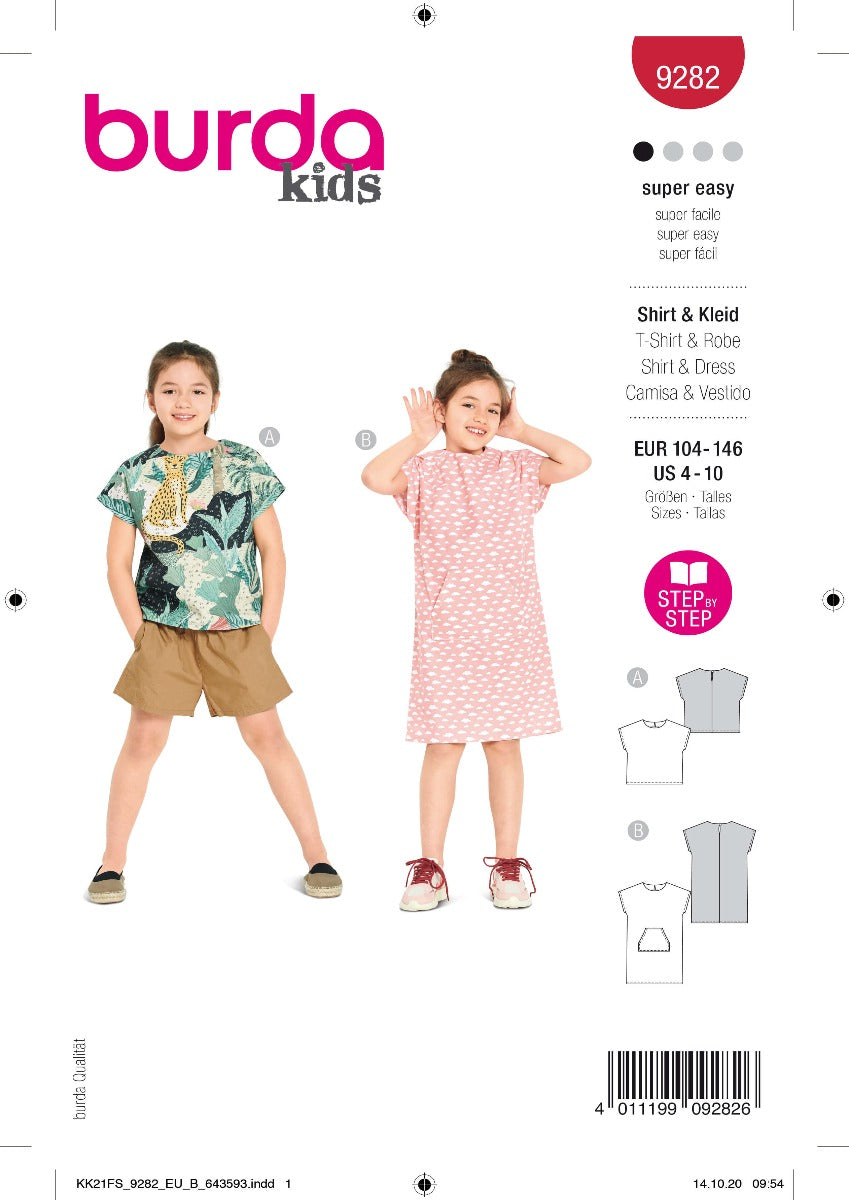 Schnittmuster Burda 9282 Hemd und Kleid - Ribes y Casals