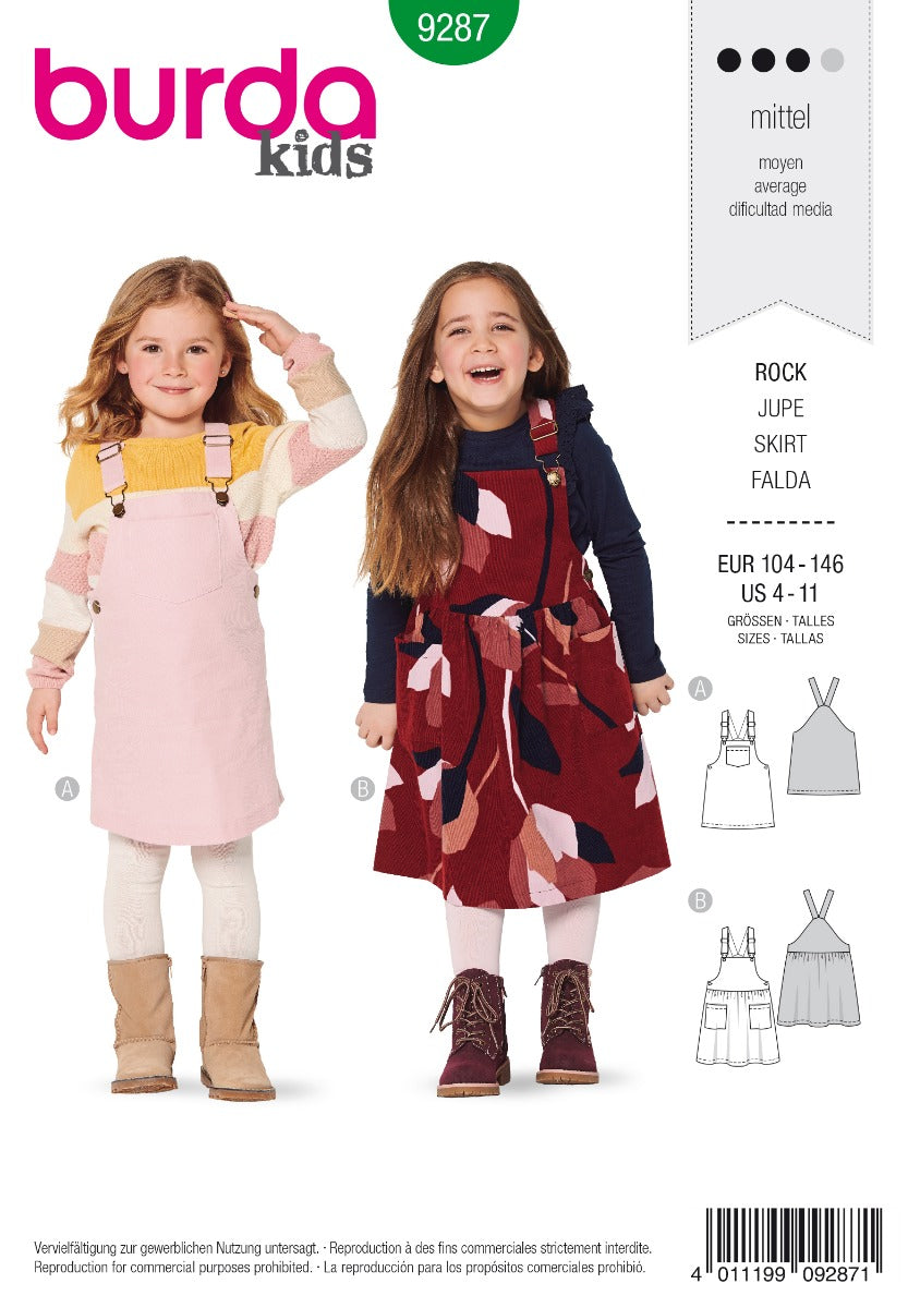 Schnittmuster Burda 9287 Rock - Ribes y Casals