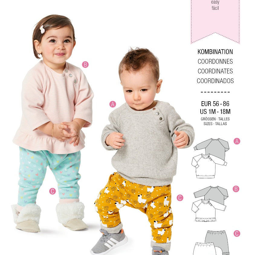 Burda 9312 Sweatshirt Schnittmuster - Ribes y Casals