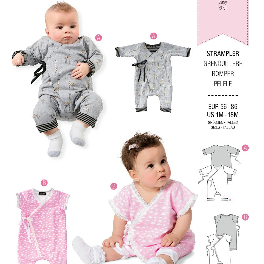 Schnittmuster Burda 9314 Strampelanzug - Ribes y Casals