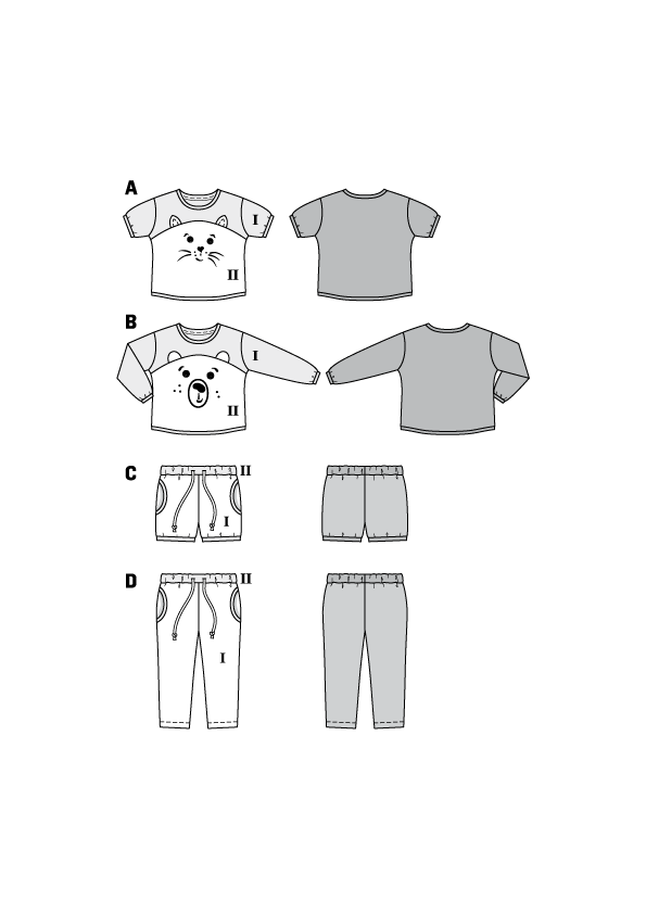 Schnittmuster Burda 9326 Pyjamas - Ribes y Casals