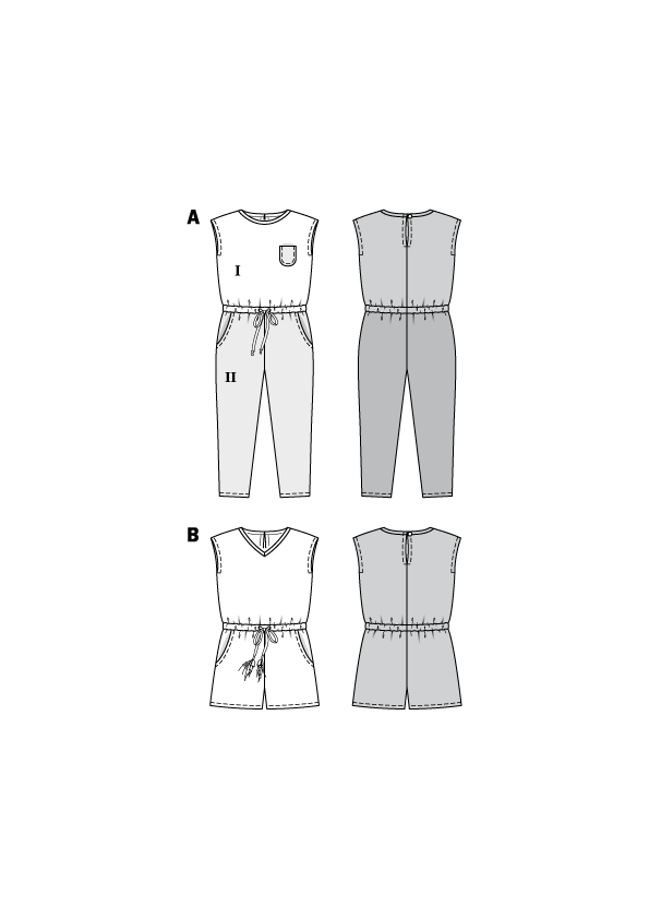 Schnittmuster Burda 9345 Jumpsuit - Ribes y Casals