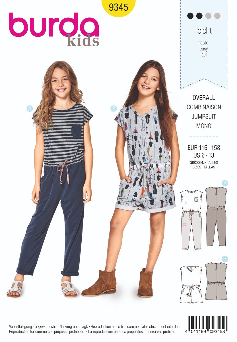 Schnittmuster Burda 9345 Jumpsuit - Ribes y Casals