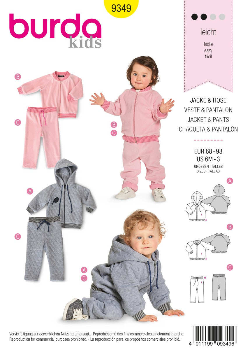 Schnittmuster Burda 9349 Jacke y Hose - Ribes y Casals