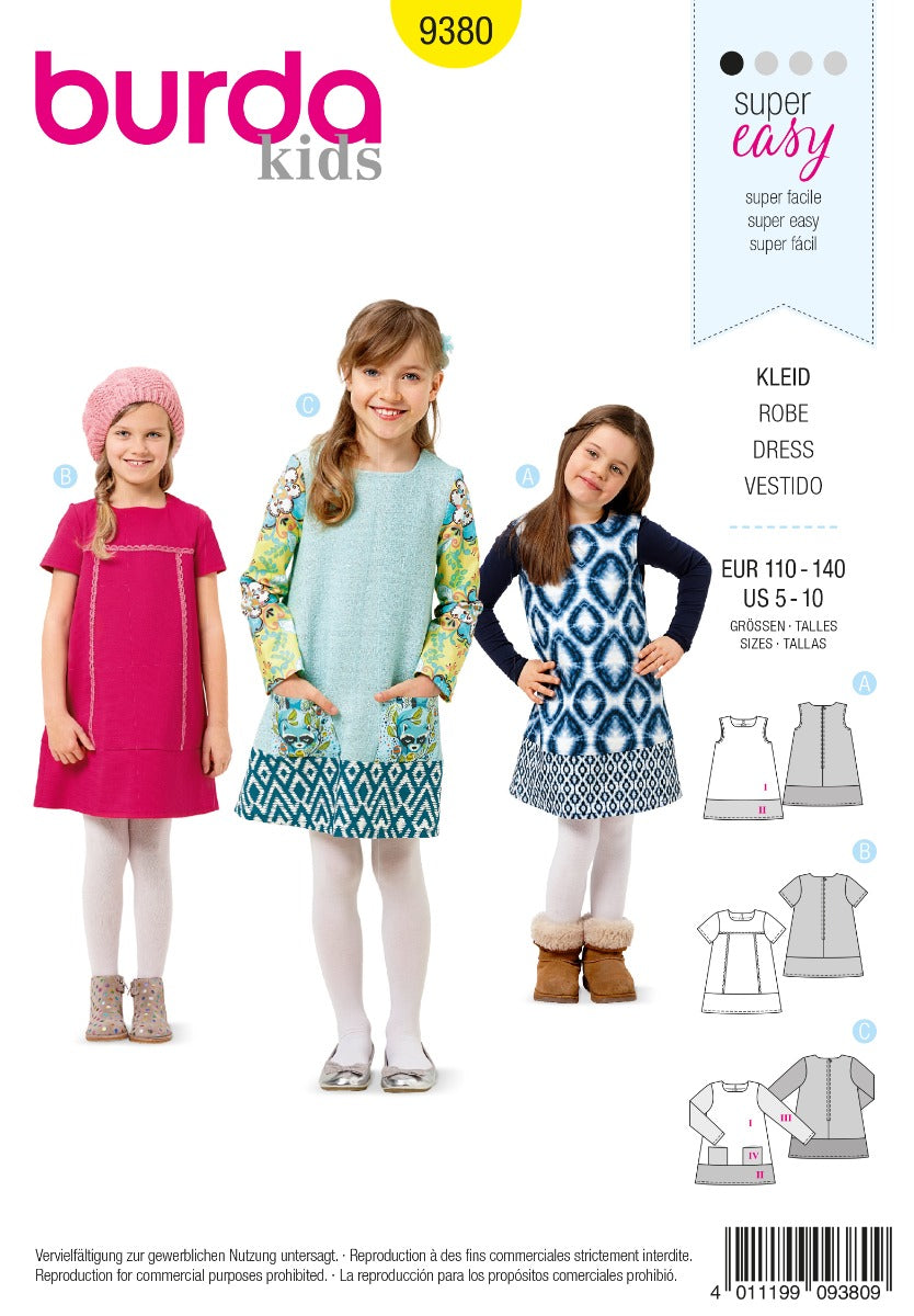 Schnittmuster Burda 9380 Kleid - Ribes y Casals