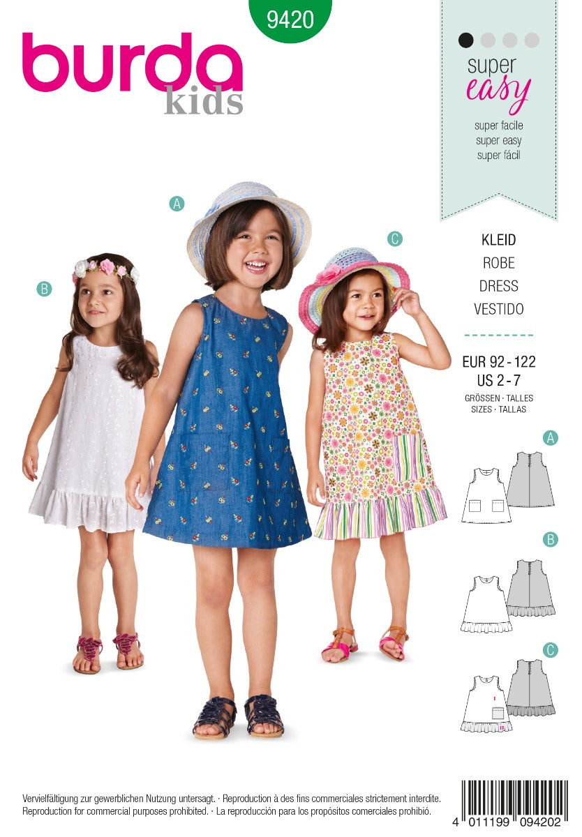 Schnittmuster Burda 9420 Kleid - Ribes y Casals