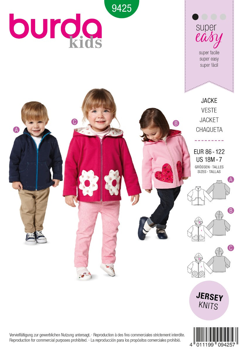 Schnittmuster Burda 9425 Jacke - Ribes y Casals