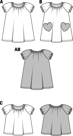 Schnittmuster Burda 9438 Kleid y Oberteil - Ribes y Casals