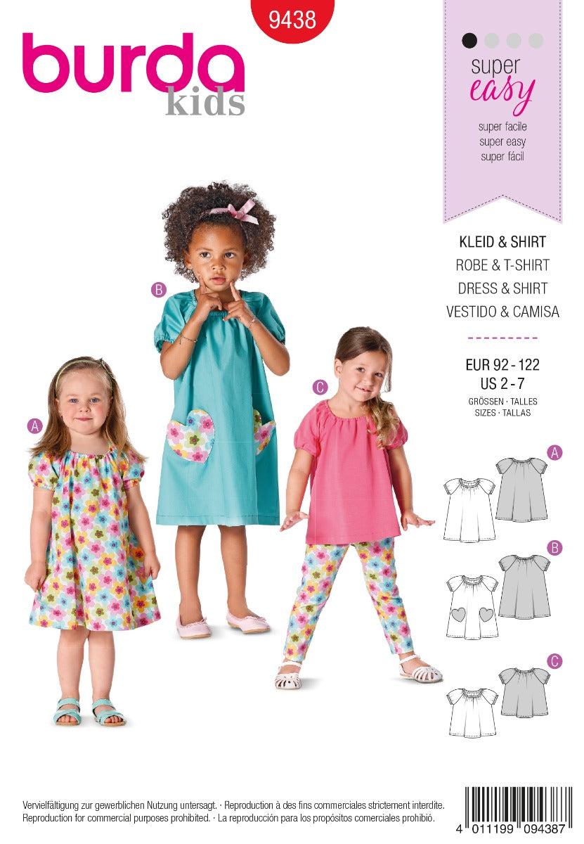 Schnittmuster Burda 9438 Kleid y Oberteil - Ribes y Casals