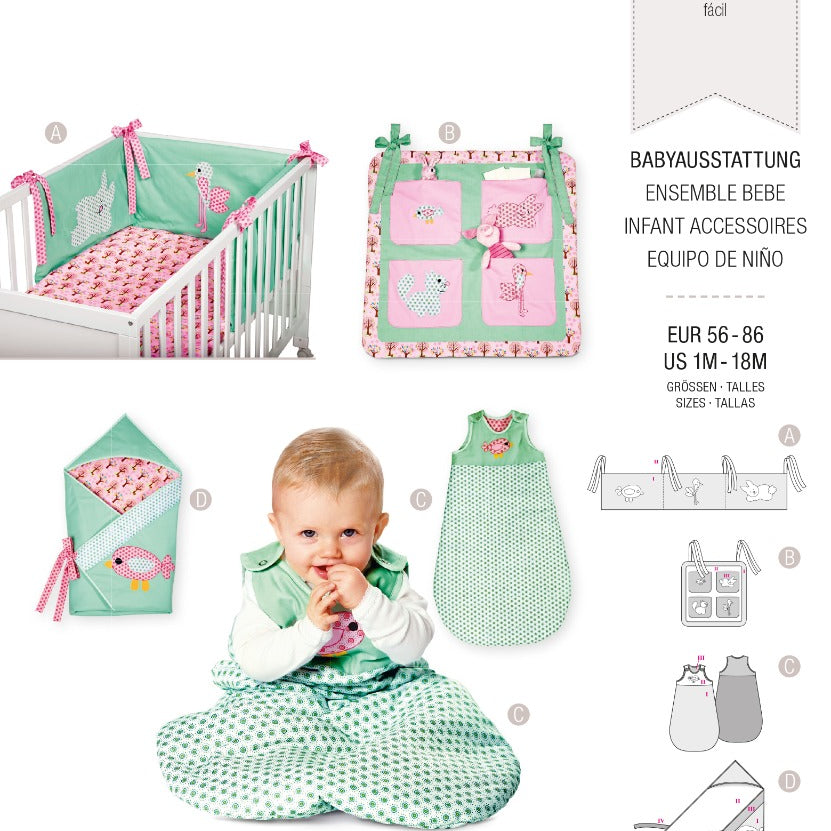 Schnittmuster Burda 9479 Zubehör Baby - Ribes y Casals