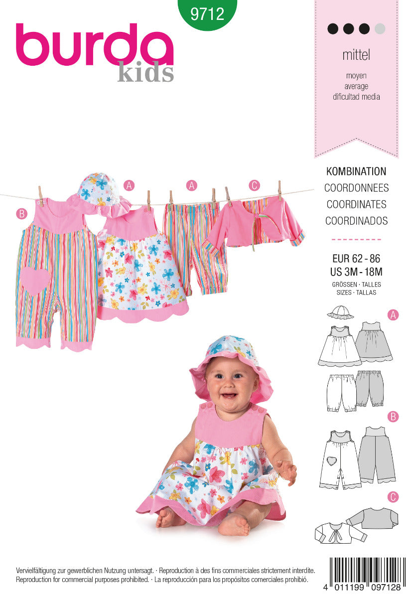 Schnittmuster Burda 9712 Kombi - Ribes y Casals