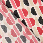 Geometrische Satin-Viskose mit rosa und schwarzem Lurex - Ribes y Casals
