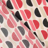 Geometrische Satin-Viskose mit rosa und schwarzem Lurex - Ribes y Casals