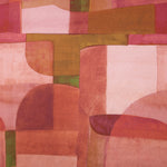 Satin aus Polyester mit Geo-Muster in Terrakotta - Ribes y Casals