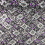 Silbernes und lila Spitzendeckchen Fantasy Rhomben - Ribes y Casals