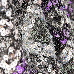 Silbernes und lila Spitzendeckchen Fantasy Rhomben - Ribes y Casals