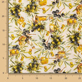 Bedrucktes Canvas mit Oliven- und Olivenöl-Motiv - Ribes y Casals