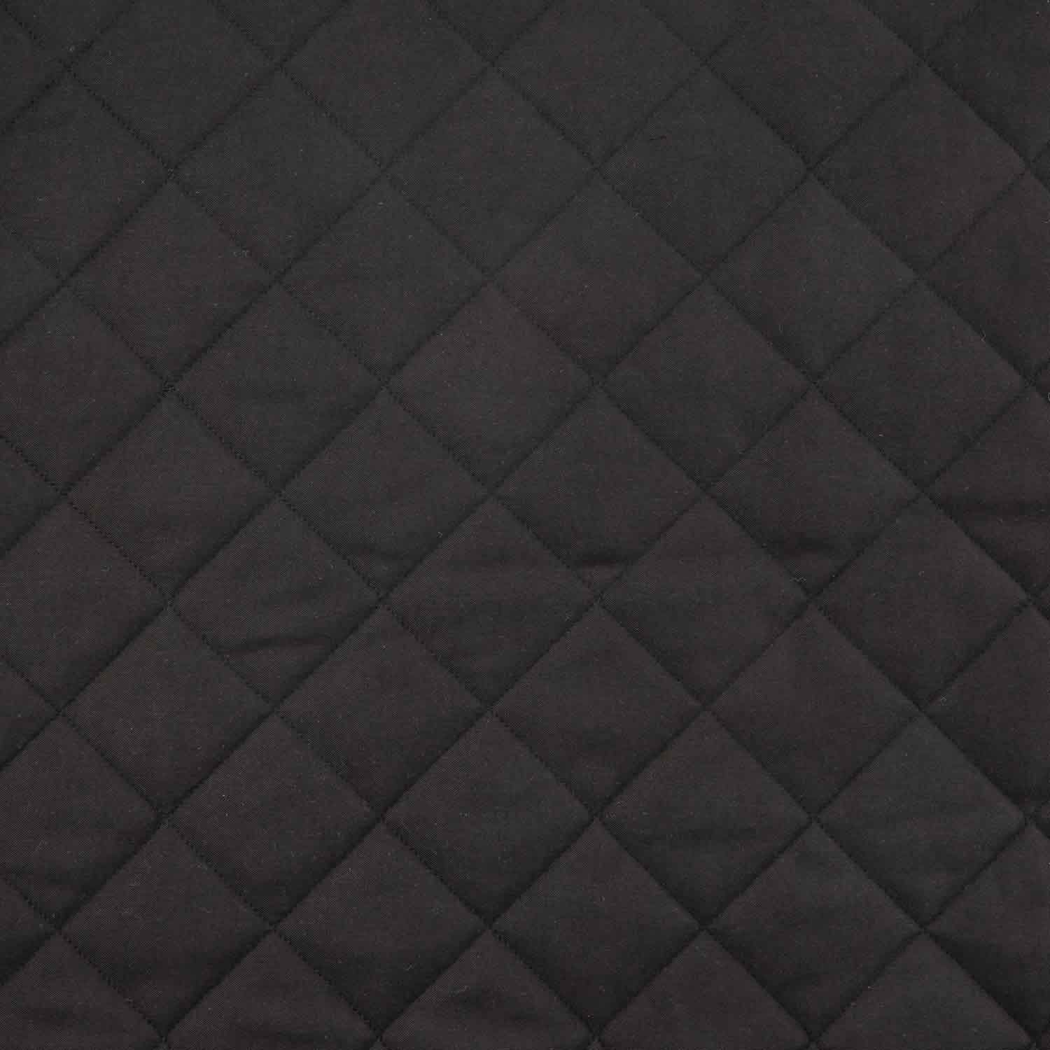 Schwarzer gesteppter Twill mit geometrischem Innenfutter - Ribes y Casals