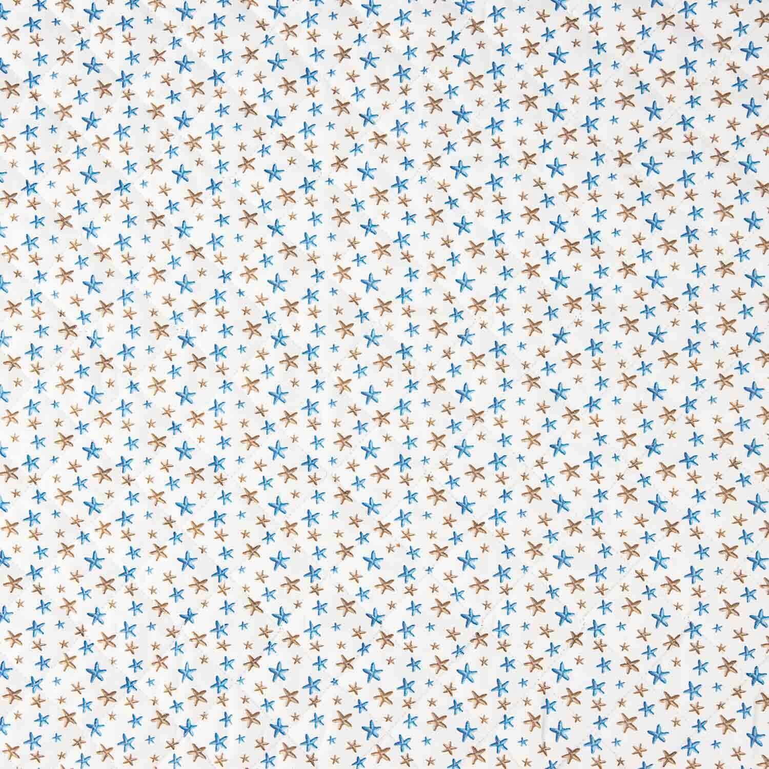 Gesteppt Popeline Sterne und Punkte Blau - Ribes y Casals
