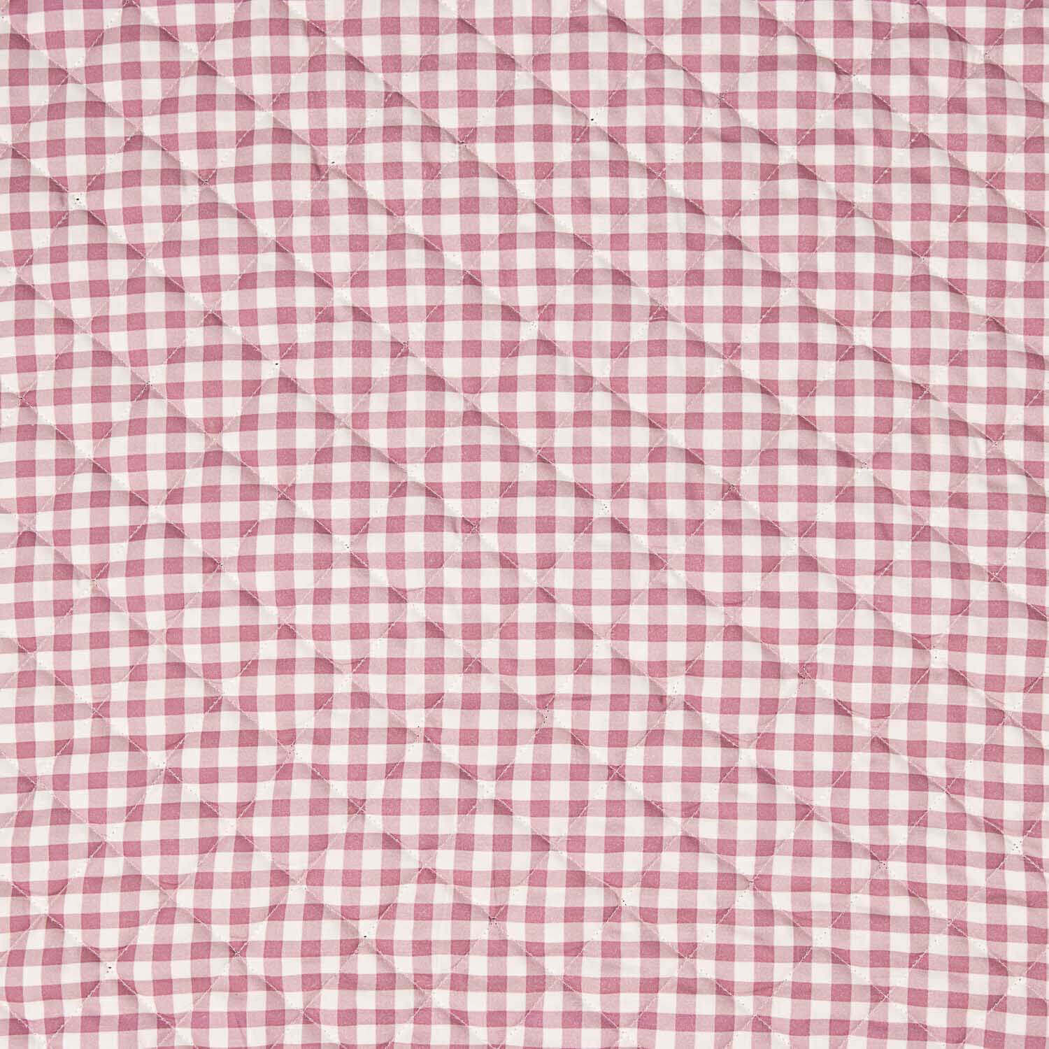 Gesteppte Vichy-Popeline in Rosa und mit Blumenmuster - Ribes y Casals