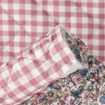 Gesteppte Vichy-Popeline in Rosa und mit Blumenmuster - Ribes y Casals