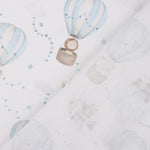 Bedrucktes Perkal mit Luftballons und Flugzeugen, blau - Ribes y Casals