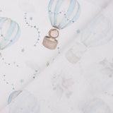 Bedrucktes Perkal mit Luftballons und Flugzeugen, blau - Ribes y Casals