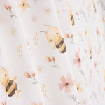 Perkal mit bedrucktem Bienen- und Blumenmuster - Ribes y Casals