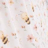 Perkal mit bedrucktem Bienen- und Blumenmuster - Ribes y Casals