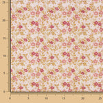 Perkal mit bedrucktem Wildblumenmuster in Rosa - Ribes y Casals