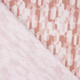 Perkal mit bedrucktem geometrischem Retro-Muster in Rosa - Ribes y Casals