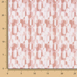 Perkal mit bedrucktem geometrischem Retro-Muster in Rosa - Ribes y Casals