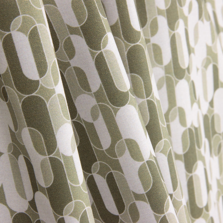 Perkal mit bedrucktem Retro-Muster in Beige - Ribes y Casals