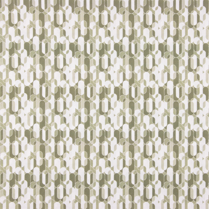 Perkal mit bedrucktem Retro-Muster in Beige - Ribes y Casals