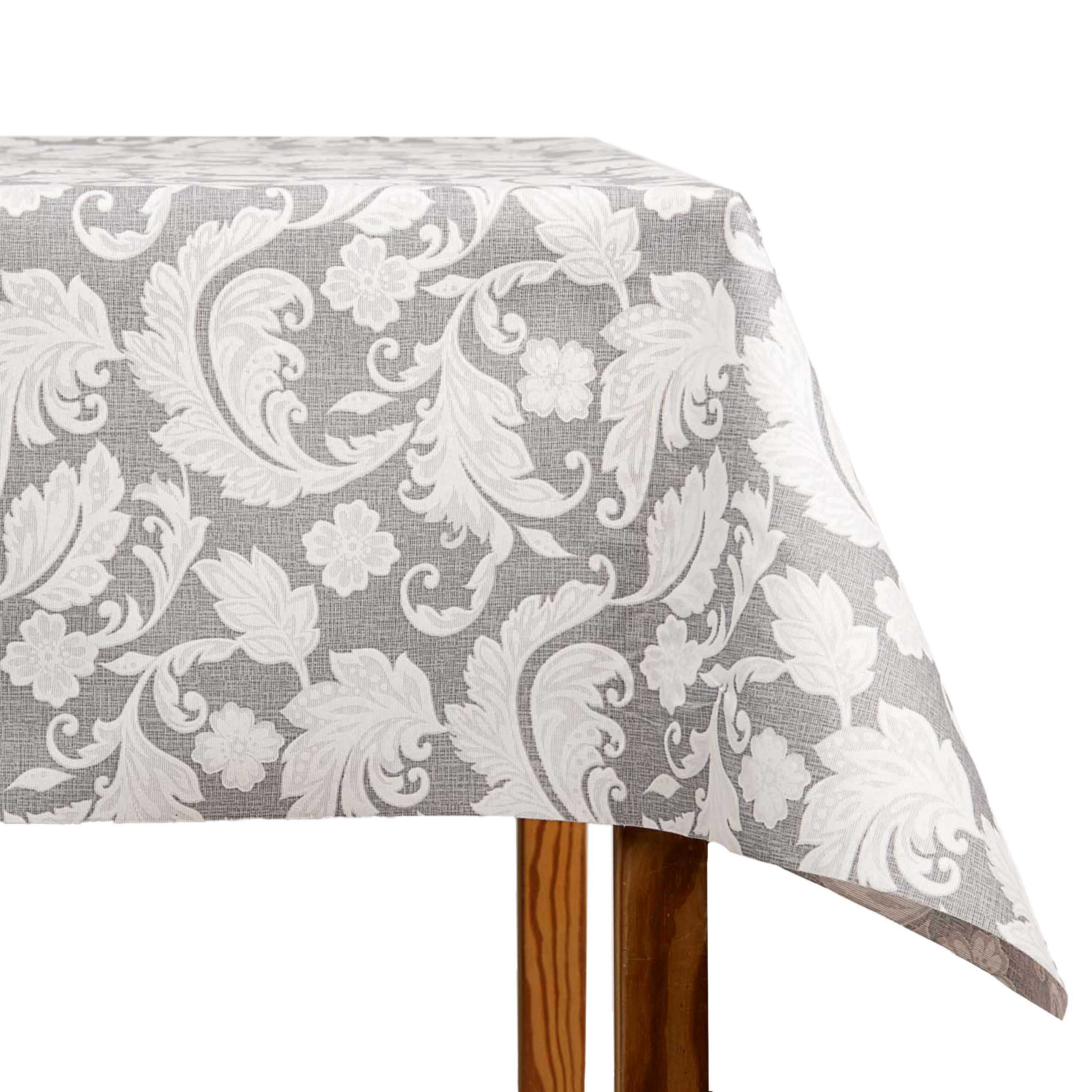Resin Tischdecke Floral Grau - Ribes y Casals