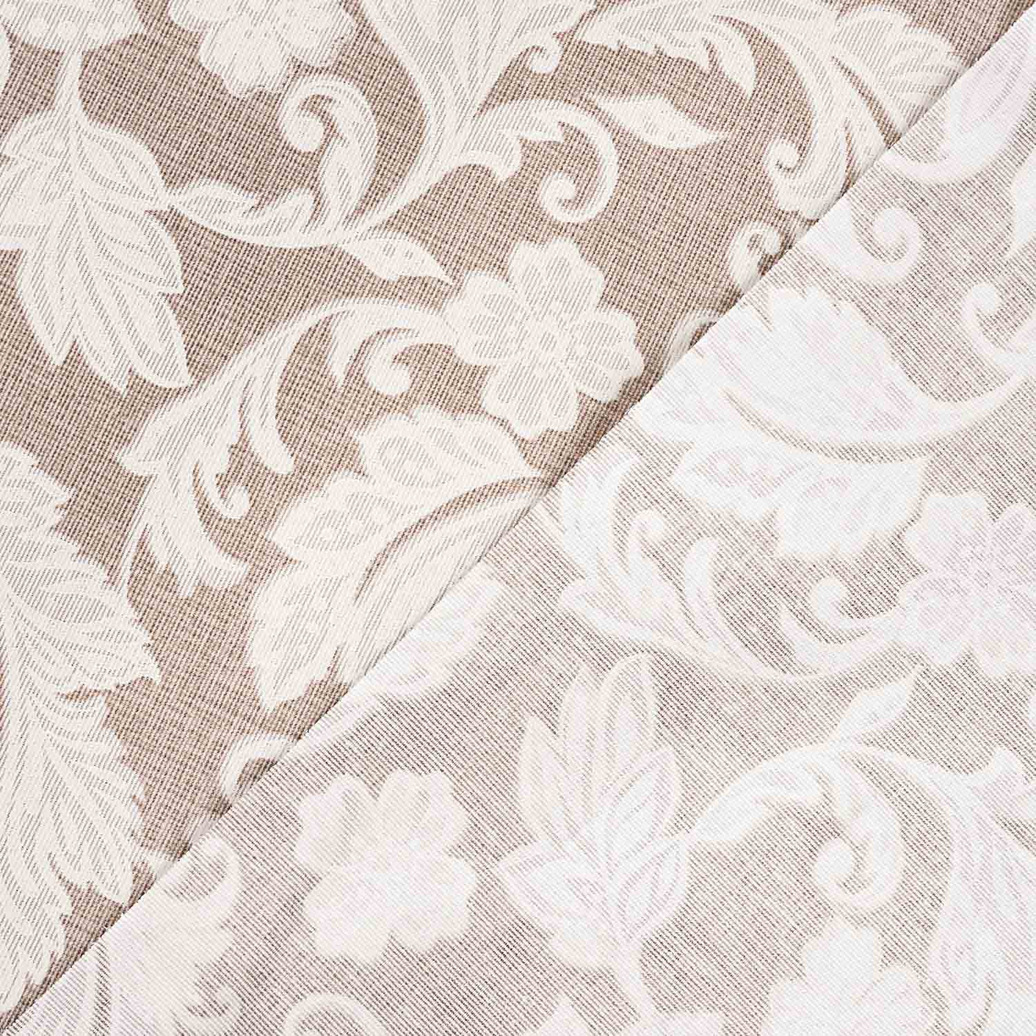 Beige Damast schmutzabweisende Tischdecke - Ribes y Casals