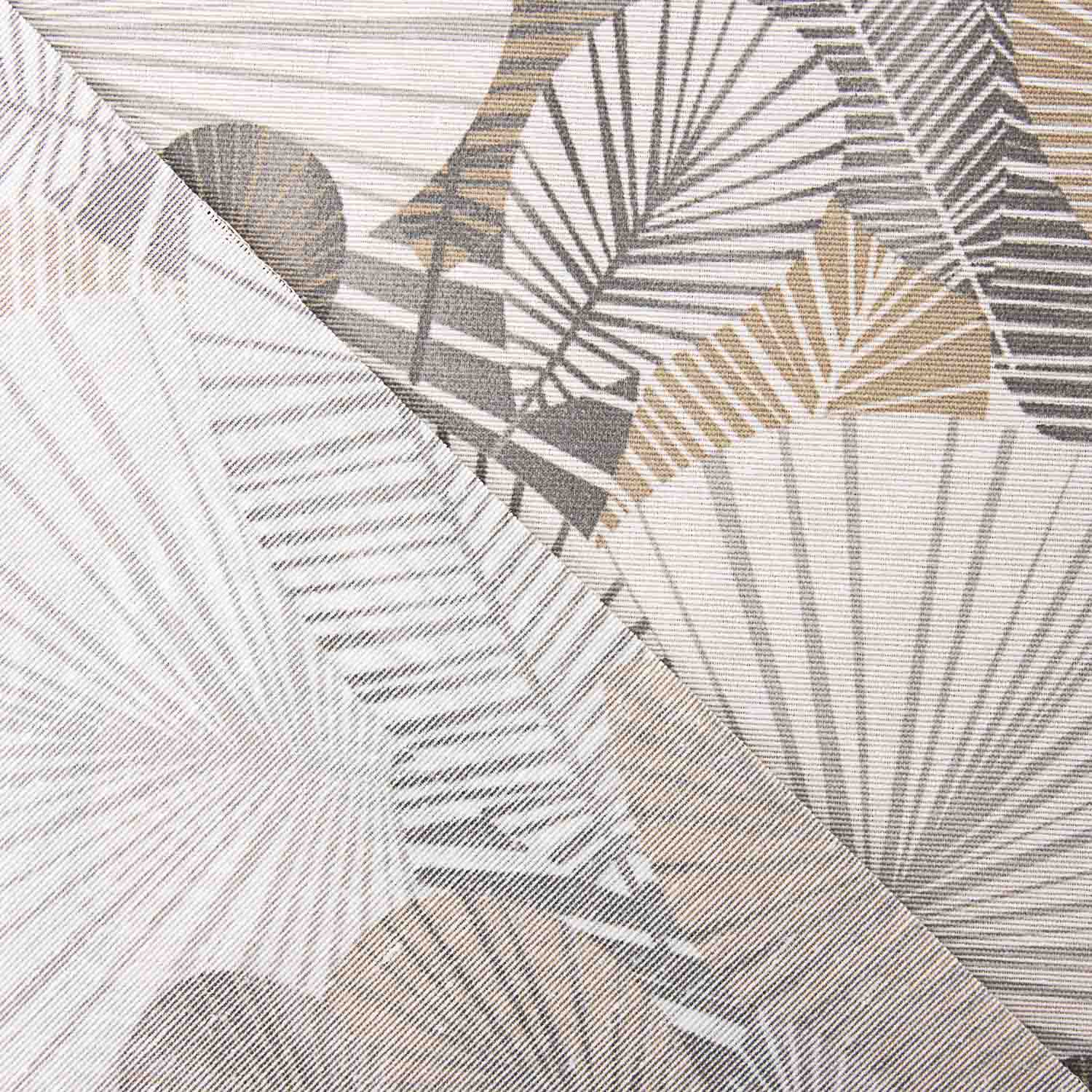 Tischtuch aus Harz Geometrische Blätter Beige und Grau - Ribes y Casals